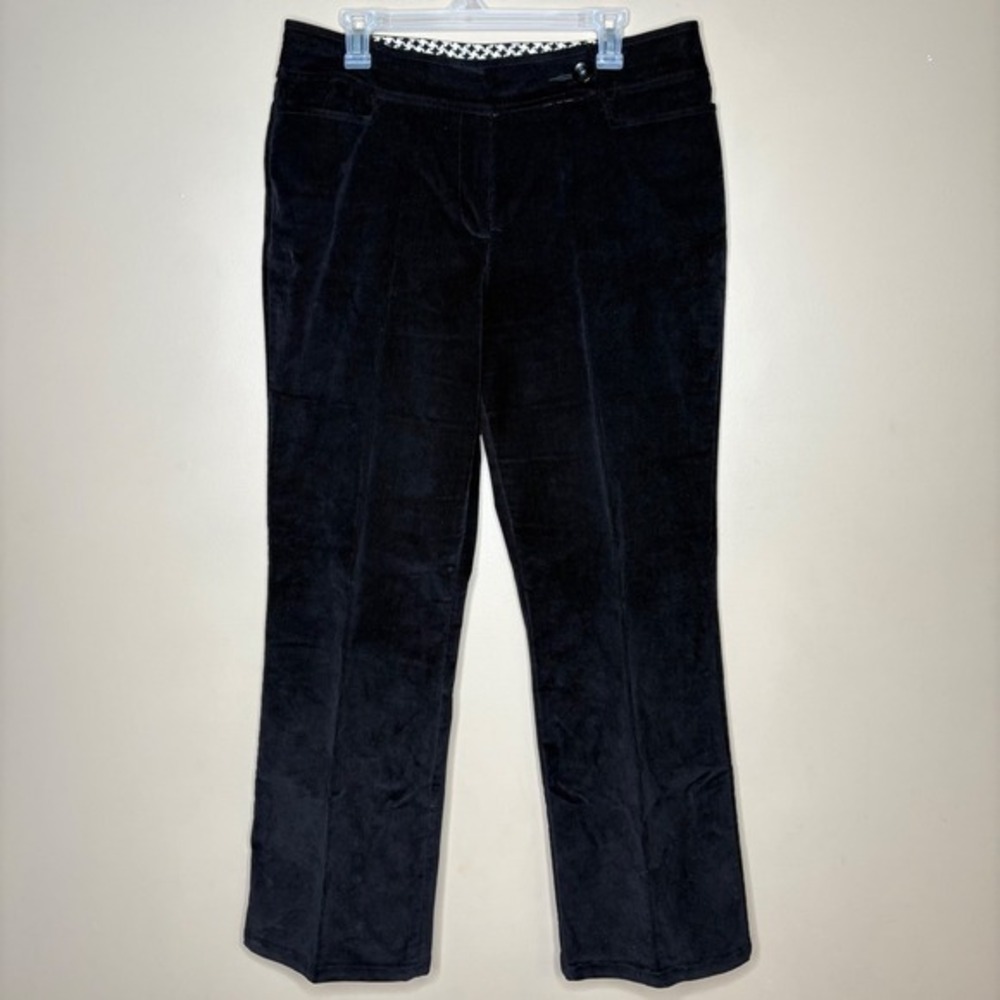 Courtenay Women's‎ Corduroy Pants Sz 12 Stretch Black Straight Leg Career Office